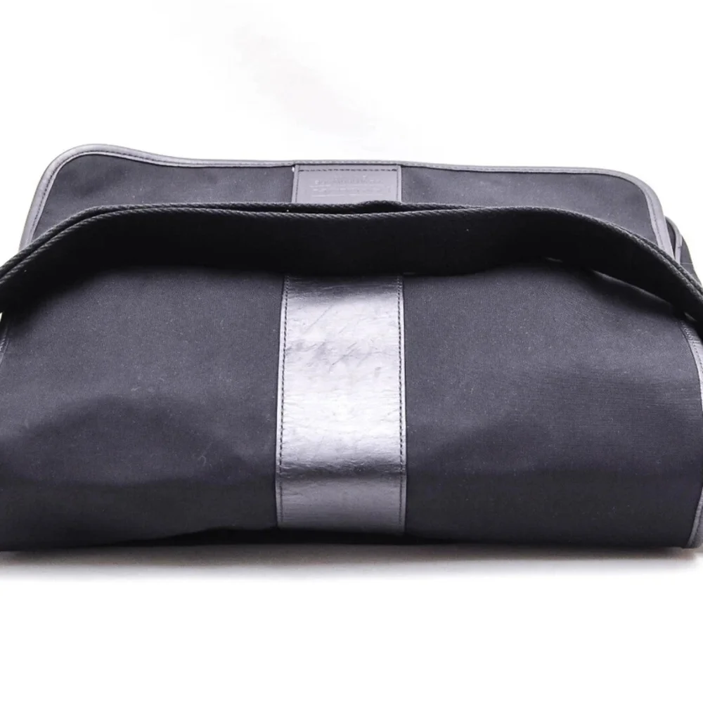 Coach Black Messenger Bag with Leather Accents